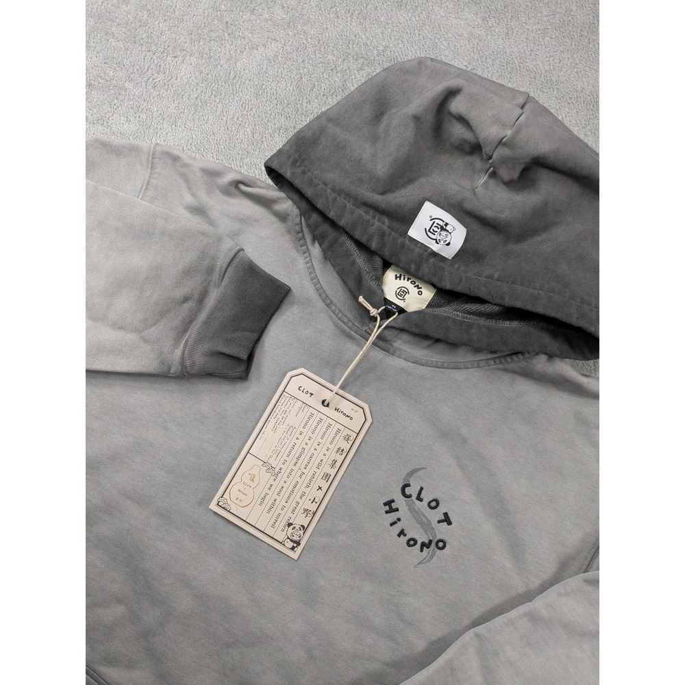 Hirono x CLOT Yin-yang Hoodie Gradient Grey Pop Mart Streetwear XL NEW